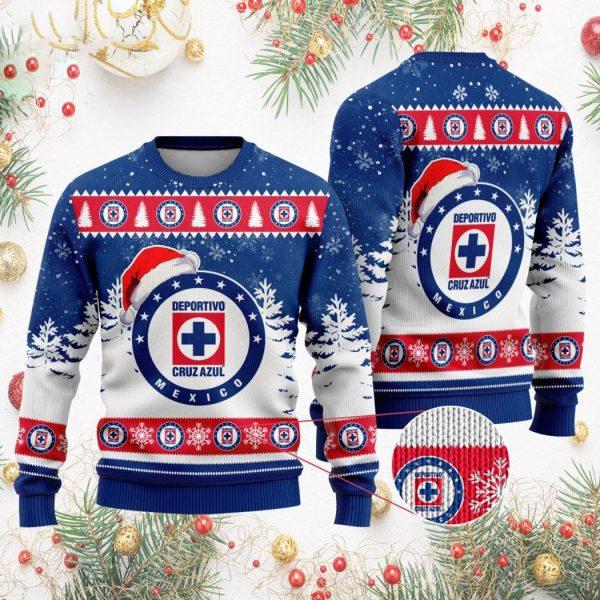 LIGA MX Cruz Azul Special Christmas Ugly Sweater Design Christmas Gift Ideas