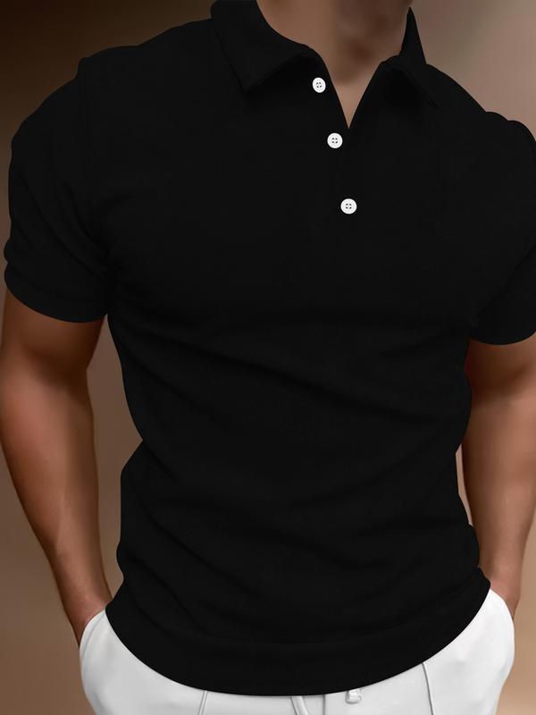 11 Colors Men's Solid Color Polo Shirt Summer Short-sleeve Business Polo Tees Tops Breathable Cotton Slim Fit Casual T-Shirts Plain Menswear Underwear Warmer