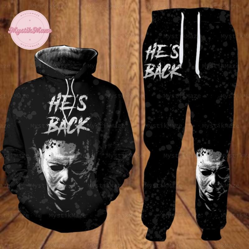 Halloween Michael Myers Hoodie And Jogger, Horror Movie Shirt, Michael Myers 3D Hoodie, Horror Character Merch, Trick Or Treat Shirt