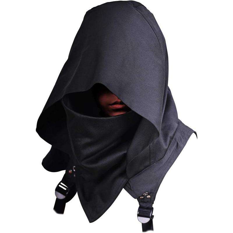 Cyberpunk Rogue Cowl Hood Scarf, Winter  Warmer Costume Hooded Cape Hat for Halloween  and Daily Wear