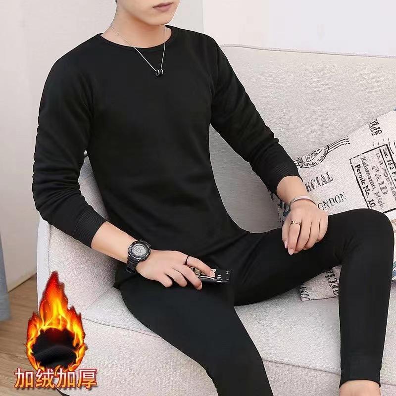 Men's Warm Pants Fleece-lined Thick Long Johns Inner Wear Base Clothing Winter Warm Cold-Resistant Underwear Men 2024 Christmas