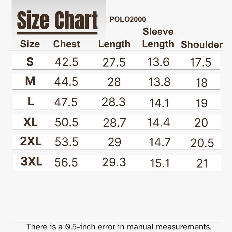 Men's Clothes Solid Cotton Blend Polo Shirt Regular Plus Big & Tall, Plain Stylish Half Button Front Shortsleeve Classic Casual Top for Golf Outdoor