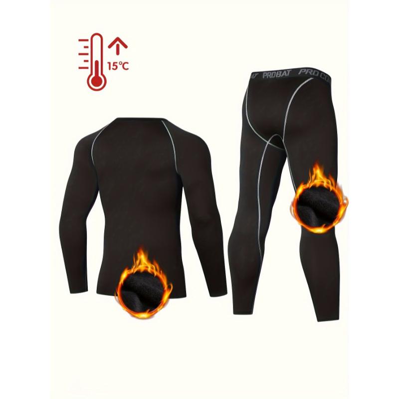 6pcs 3Sets Men'S Thermal Underwear Set, Winter Hunting Outdoor Skiing Winter Thermal Tights, Long Sleeve Crew Neck Top And Pants Set, Suitable for Autumn And Winter Outdoor  Sportswear Set Underwear Set