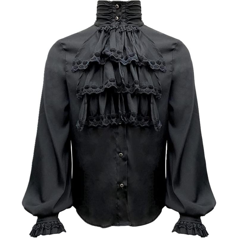 Mens Pirate Shirt Vampire Renaissance Victorian Medieval Gothic Shirt