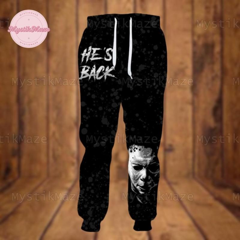 Halloween Michael Myers Hoodie And Jogger, Horror Movie Shirt, Michael Myers 3D Hoodie, Horror Character Merch, Trick Or Treat Shirt