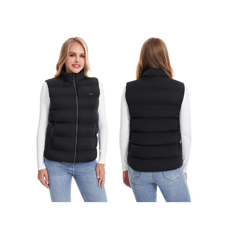 Men Women Winter Heated Vest Black 9 Heating Zones Warm Vest with Adjustable Temperature Control Heating casual Polyester Sleeve Tops Sleeve Tops