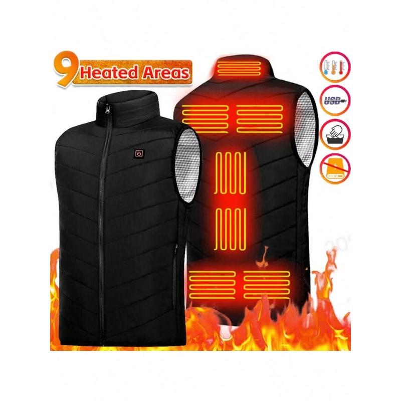 9 Areas Heated Vest Men Jacket Heated Winter Womens Electric Usb Heater Camping Jacket Man Thermal Vest Body Warmer Coat 6XL