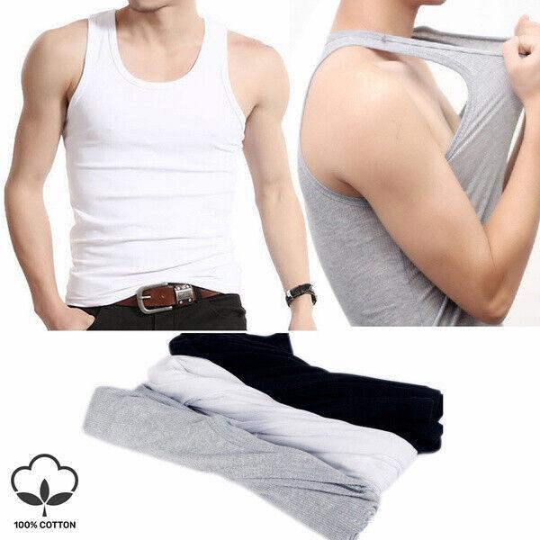 3-12 Packs For Mens 100% Cotton Tank Top A-Shirt Wife-Beater Ribbed Undershirt