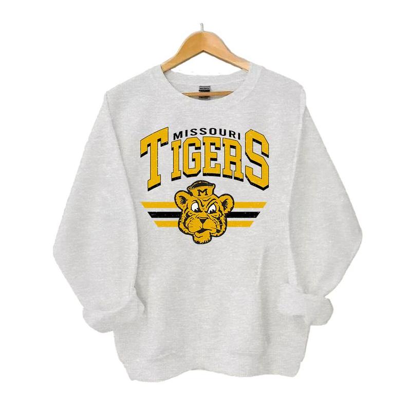 Retro College Football Mascot Crewneck Sweatshirt Classic Cotton Sweaters Hoodie, For Women, For Men, Sweatshirt Unisex