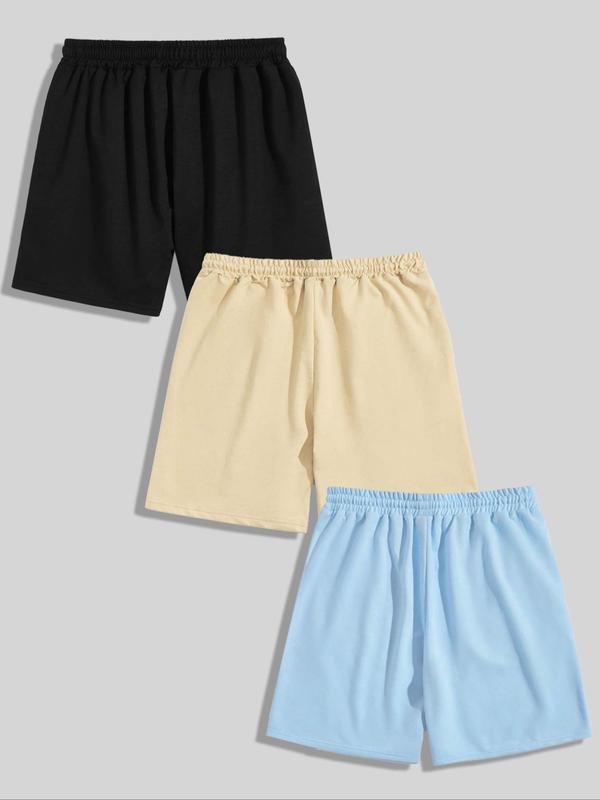 Men's Letter & Cross Print Drawstring Waist Shorts, Regular Fit Casual Pocket  Shorts for Summer, Men's Bottoms for Daily Wear