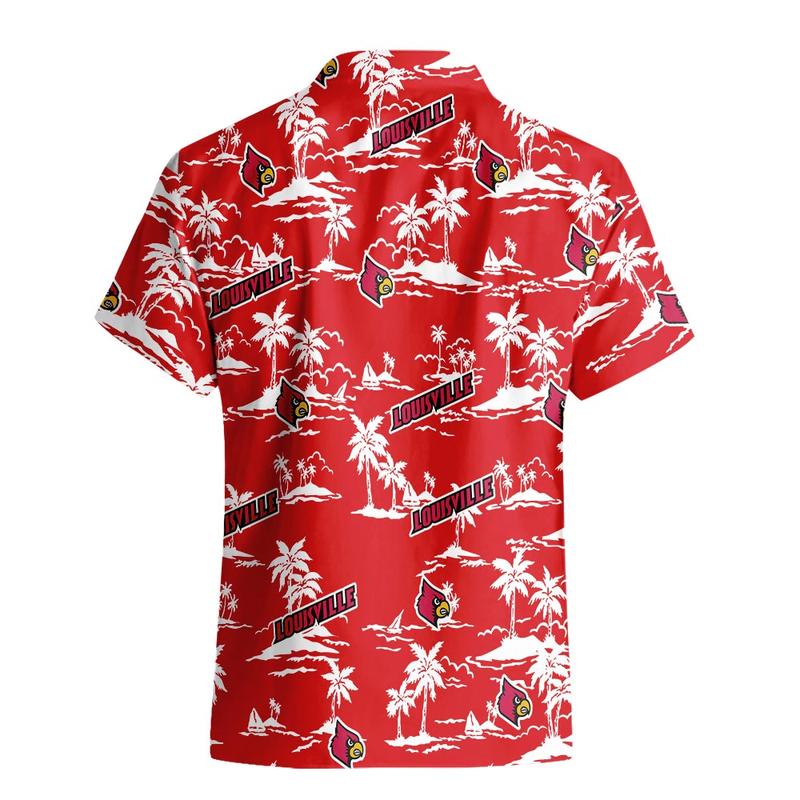 Louisville Cardinals Hawaiian Clothing Tropical Pattern Coconut Tree