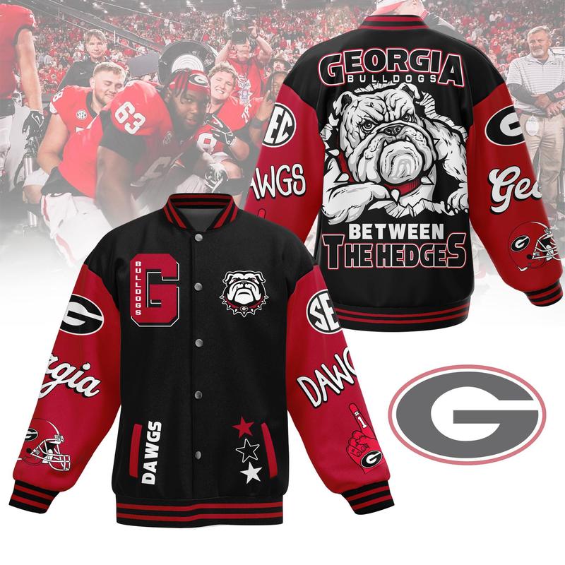 Georgia Bulldogs New Bomber Baseball Jacket For Fan Beautiful trendy Bomber Baseball Jacket