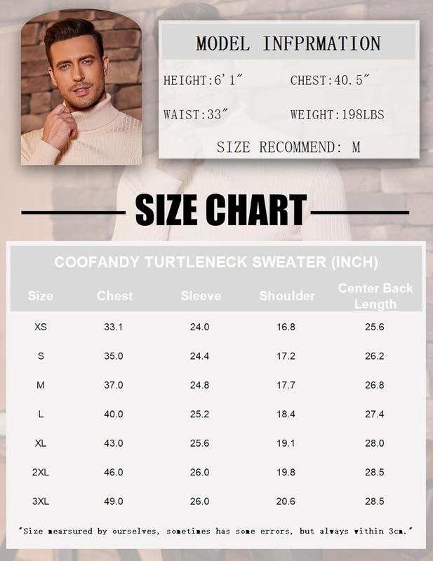 Men's Slim Fit Turtleneck Sweater Casual Twist Patterned Pullover Knitted Sweaters