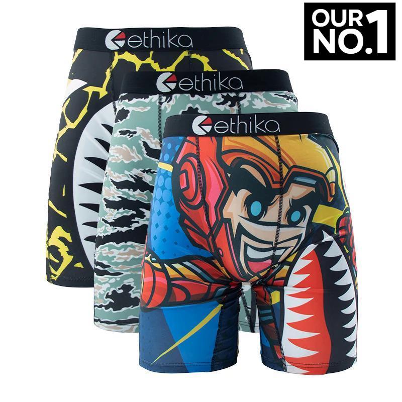 Men ethika Underwear Boxers Breathable Mens Boxershorts Men's Panties Underpants Plus Size Fashion Print  Menswear Human Lingerie stretchy