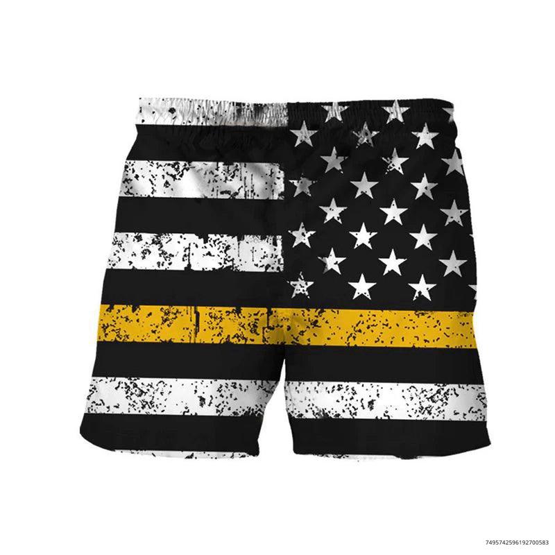 Twisted Tea USA Flag Hawaiian Short, Summer Shorts, Gift For Him, Beach Shorts 3D ,Summer Vacation, Swim Trunks Shorts