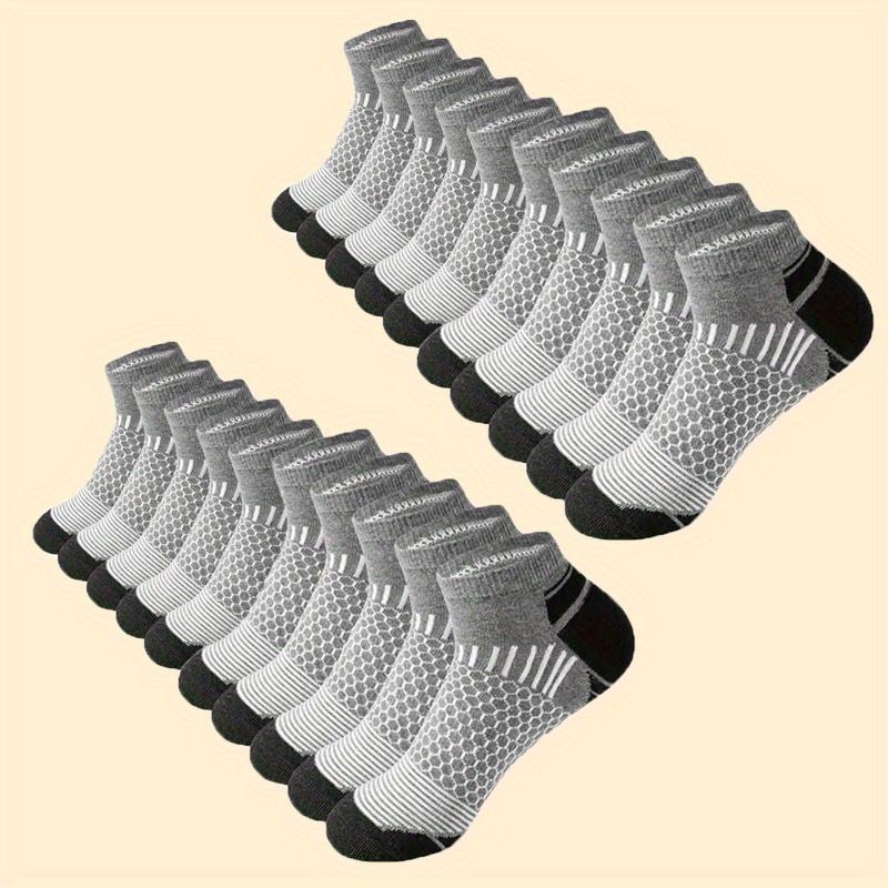 20 Or 60 Pairs Men's Low Cut Socks, Deodorant and Sweat-Absorbing, Comfortable and Breathable, Elastic Athletic Socks, Suitable for All Seasons