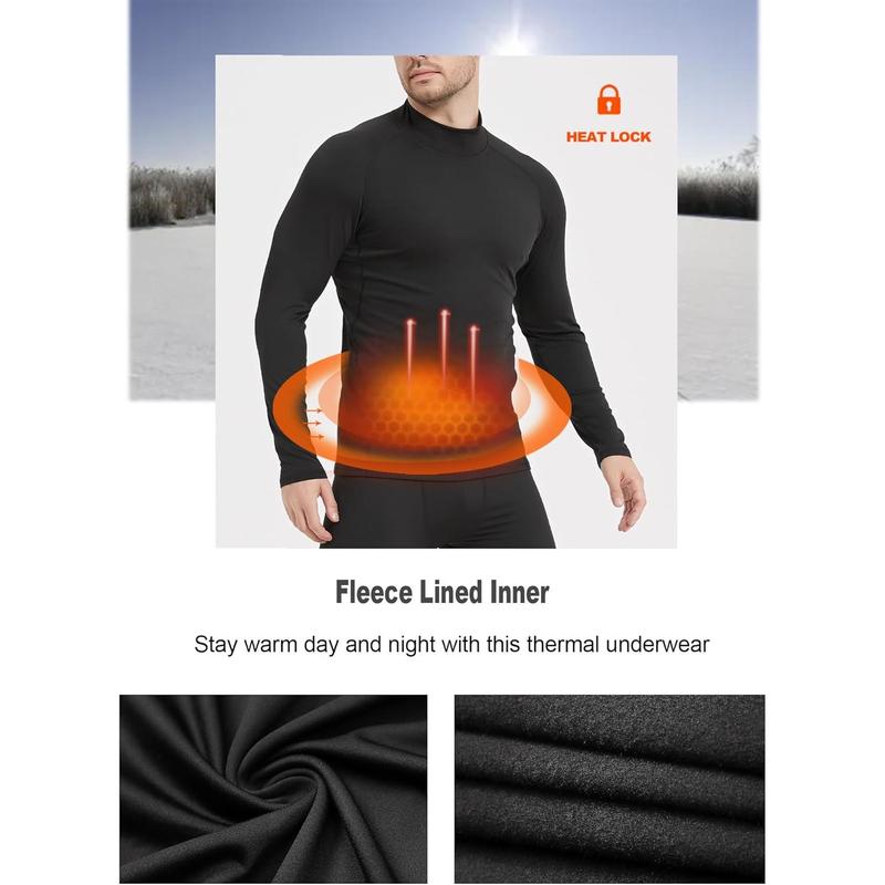 4 5 Pack Thermal Compression Shirts for Men Mock Turtleneck Long Sleeve Running Undershirt Base Layer Tops for Winter