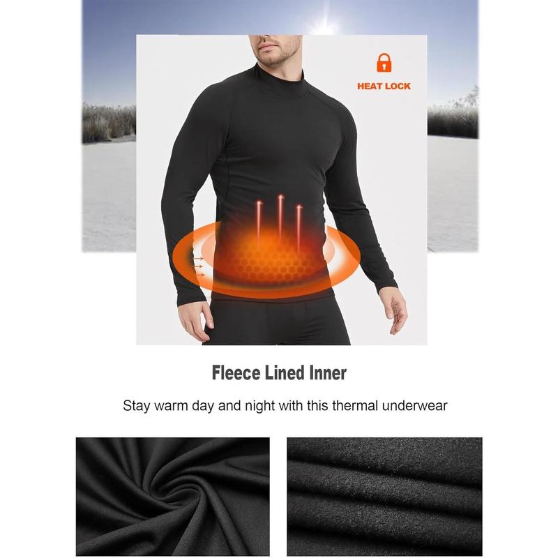 4 5 Pack Thermal Compression Shirts for Men Mock Turtleneck Long Sleeve Running Undershirt Base Layer Tops for Winter