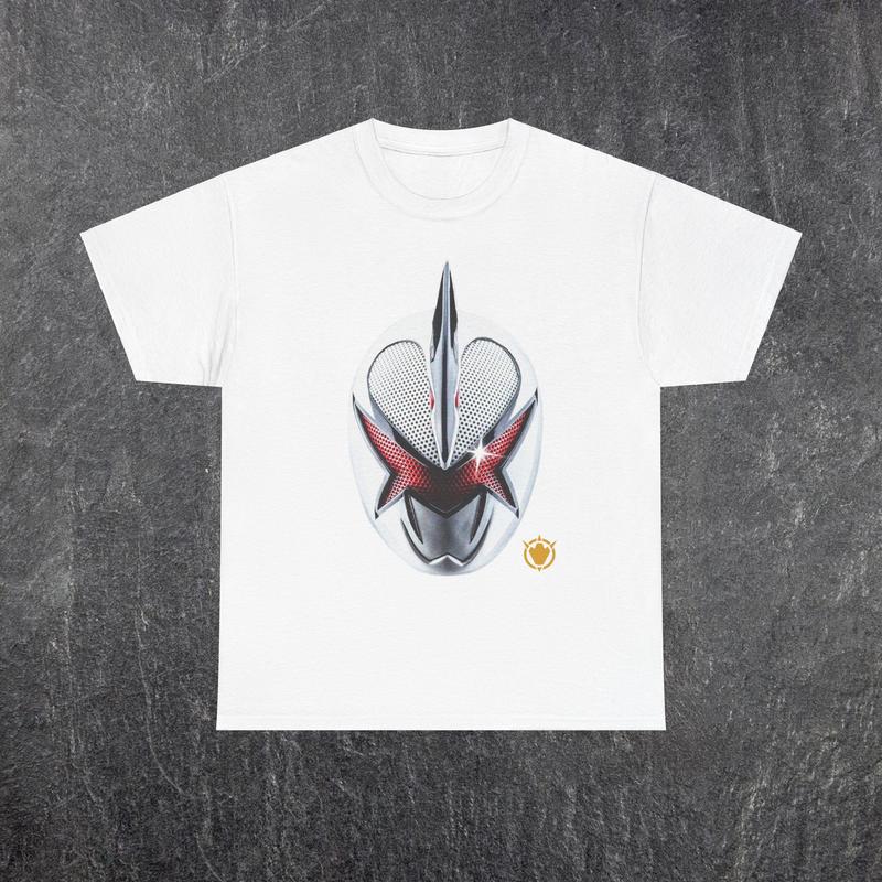 Power Ranger Dino Thunder White Ranger Tee Casual Classic