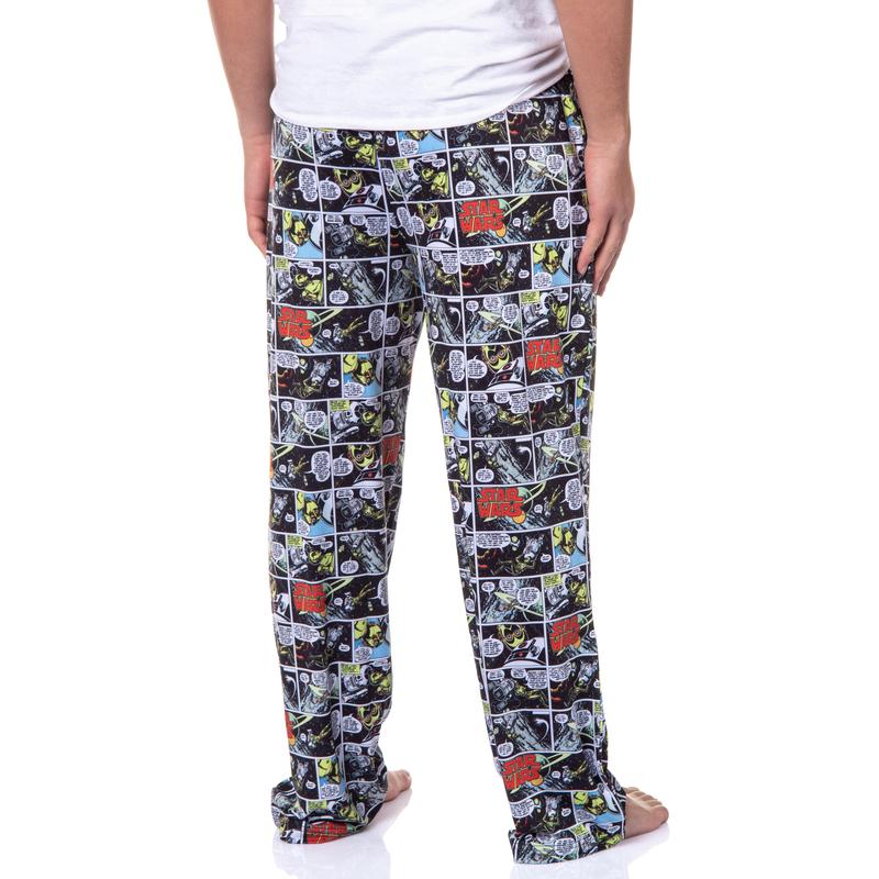 Star Wars Mens' Movie Film R2-D2 C-3PO Retro Comics Sleep Pajama Pants