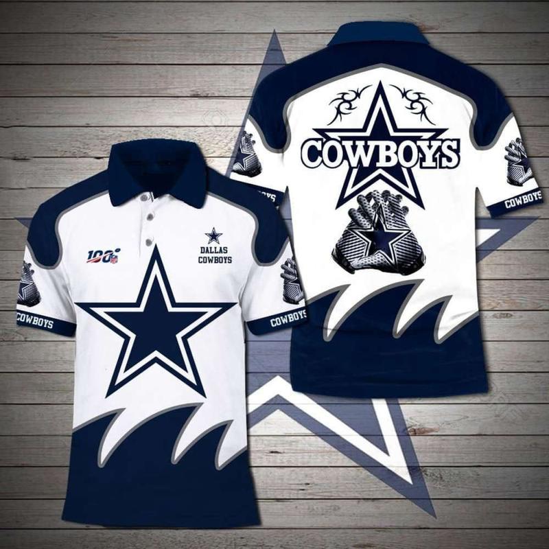 Stay Comfortable Fashionable Dallas Cowboys Polo Shirt Gift for Dad Men Father Team Sport Size S-5XL