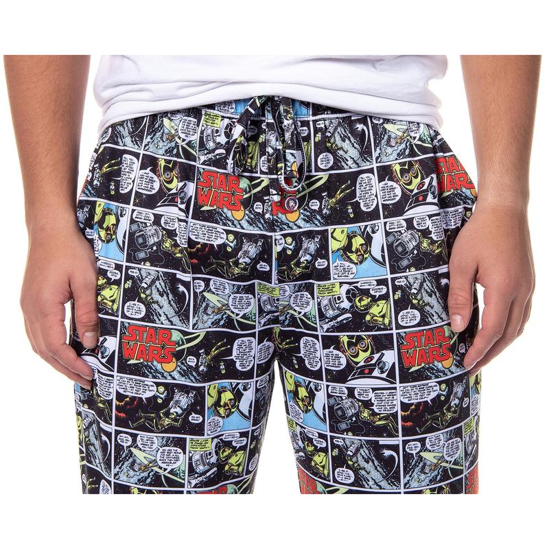 Star Wars Mens' Movie Film R2-D2 C-3PO Retro Comics Sleep Pajama Pants