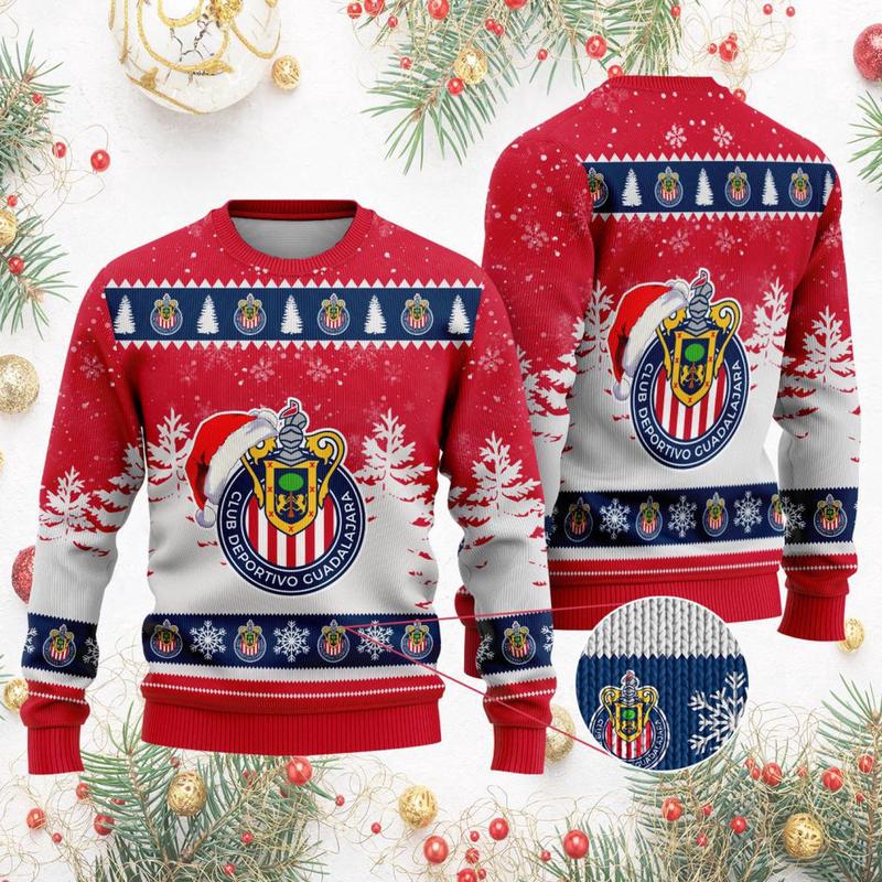 LIGA MX Chivas Guadalajara Special Christmas Ugly Sweater Design ST2301