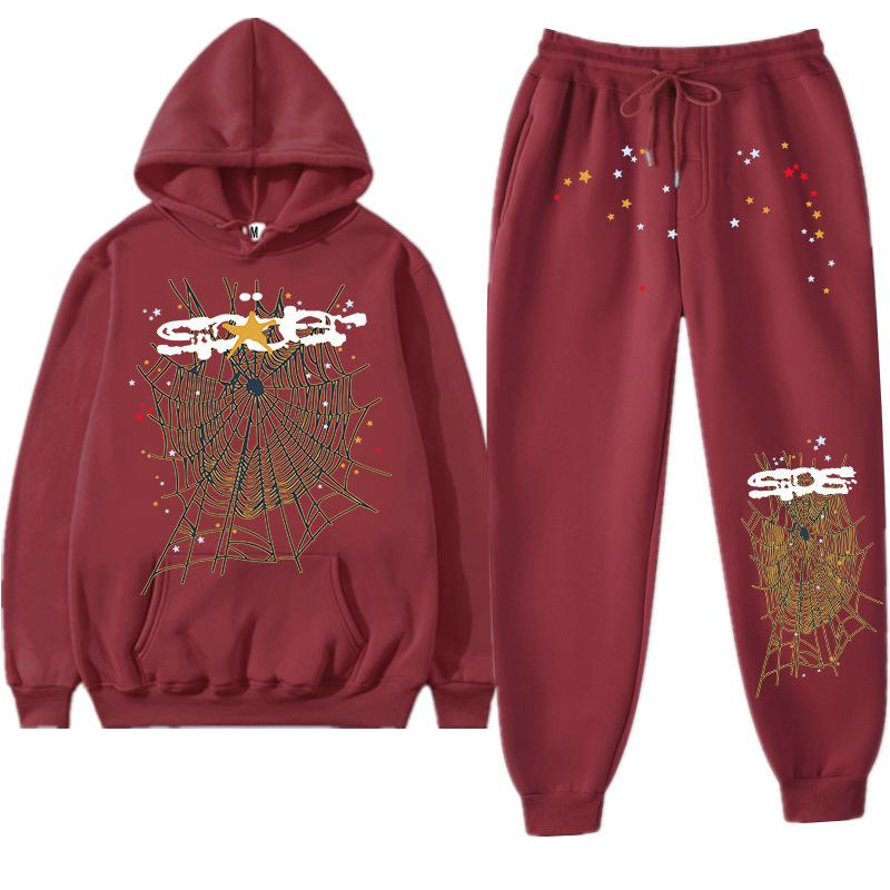 Trendy Hip Hop Singer Letter 555555 Printed Couple Sweatshirt Men's and Women's Hoodies Sweatshirt Suit