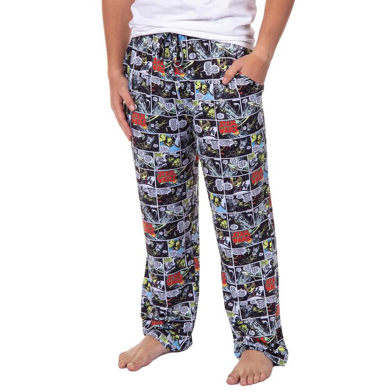 Star Wars Mens' Movie Film R2-D2 C-3PO Retro Comics Sleep Pajama Pants