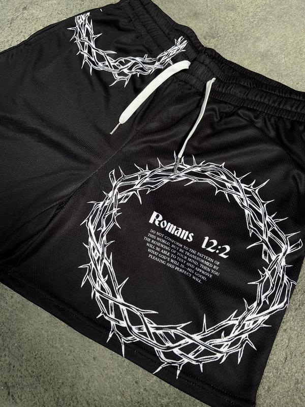 Crown of Thorns Mesh Shorts - Black