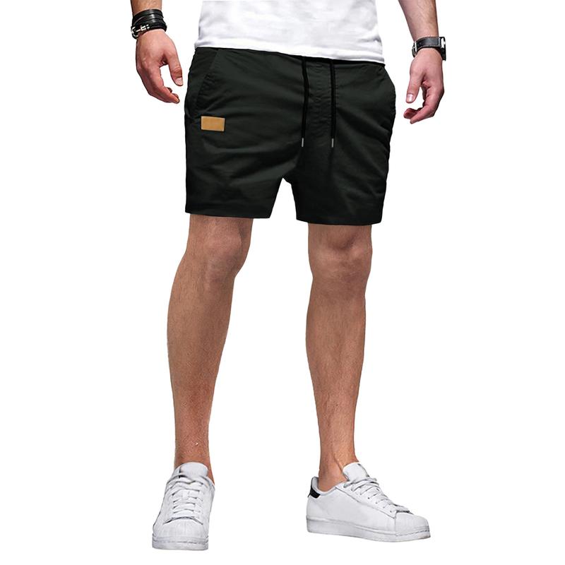 JMIERR Mens Casual Shorts - Cotton Drawstring Summer Beach Stretch Twill Chino Golf Shorts with Pockets