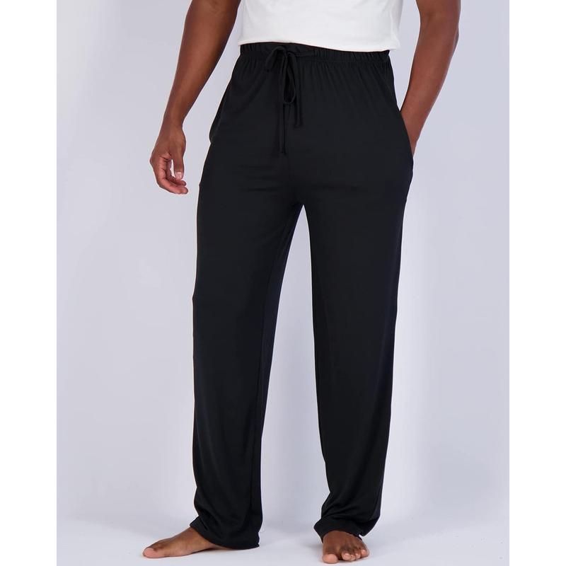 3 Pack: Men's Soft Pajama Lounge Pants with Drawstring & Pockets - 4-Way Stretch & Wicking-Big & Tall (S-5XL)