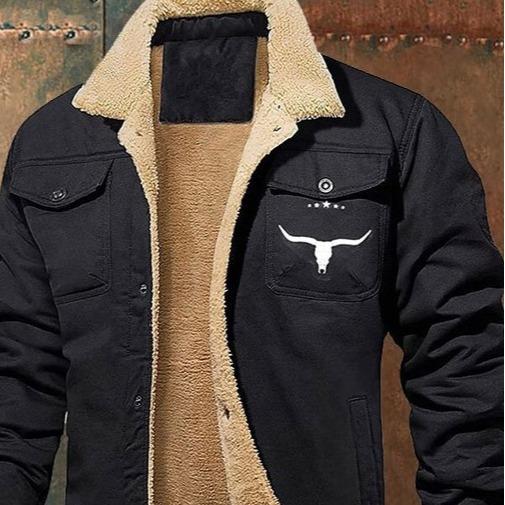 tiktok official flagship store boyfriend gifts men's clothing Men's Winter Jacket Sherpa Lined Jacket Warm Trucker Coat Multi Pocket Casual Collared Menswear Tops Outdoor Long Sleeve Fashion menswear