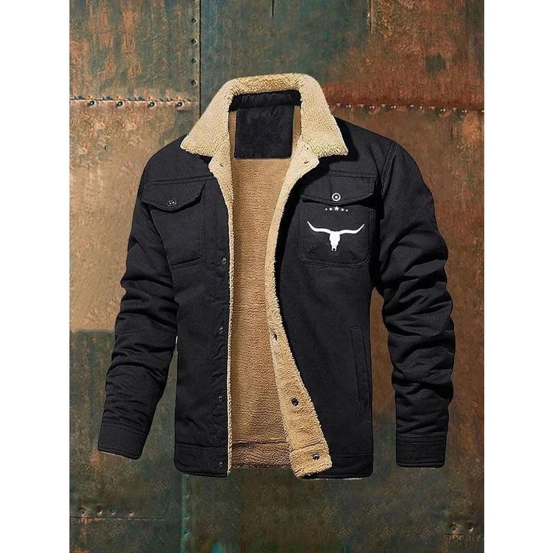 2024 New Men's Fleece-ined CottonCasual Jacket Workwear