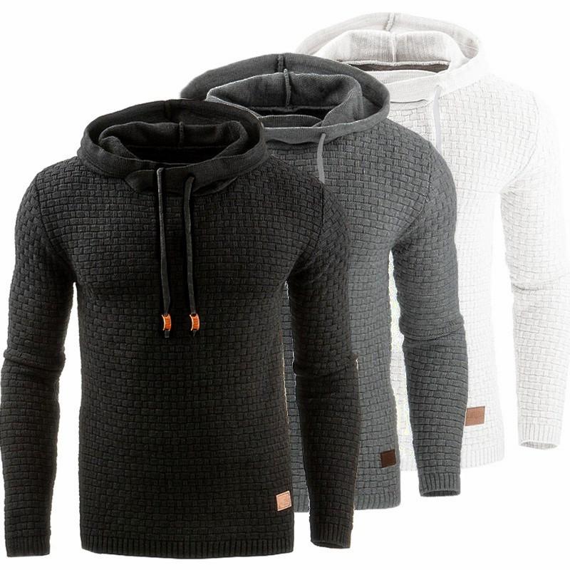 Sweater Men's Fall Winter Sports Warm knit men's sweater Hooded jumper Men's cotton sweate