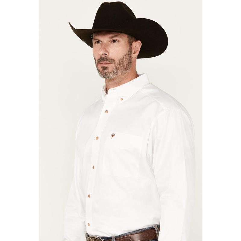 Ariat Men's Solid Twill Long Sleeve Western Woven Shirt - 10000503