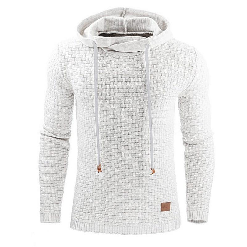 Sweater Men's Fall Winter Sports Warm knit men's sweater Hooded jumper Men's cotton sweate