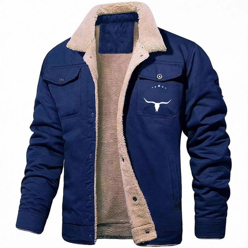 2024 New Men's Fleece-ined CottonCasual Jacket Workwear