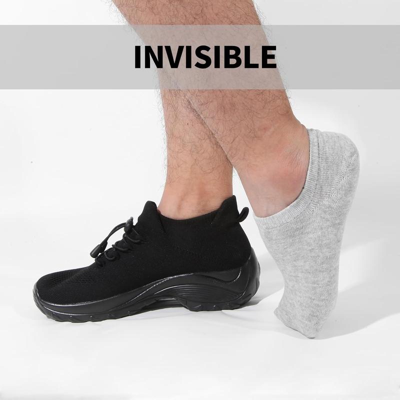 6 10 Pairs Non Slip No Show Socks Womens and Mens Low Cut Invisible Liner Ankle Socks