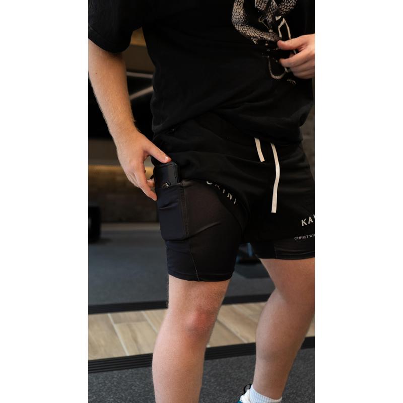 Philippians 4:13 Performance Shorts - Black