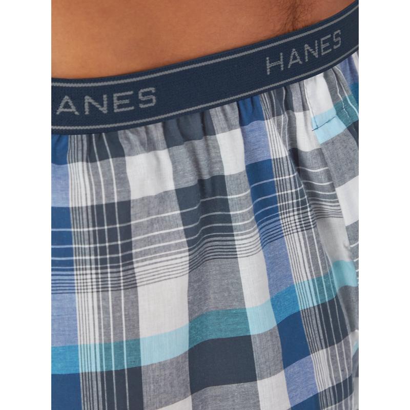 Hanes ComfortSoft Men's Boxers Pack, Moisture-Wicking Cotton Jersey, Woven, 6-Pack