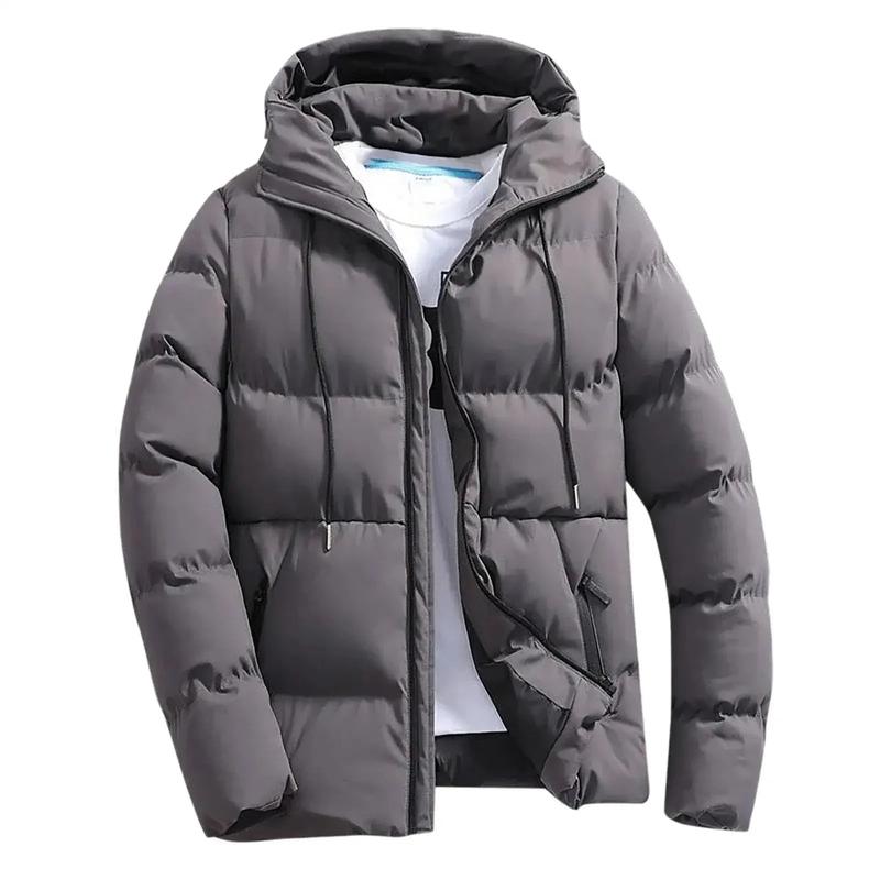 Men's Thick Puffer Hooded Jacket  Casual Warm Parkas Business Outfear Winter FashionTrendy Versatile 2024