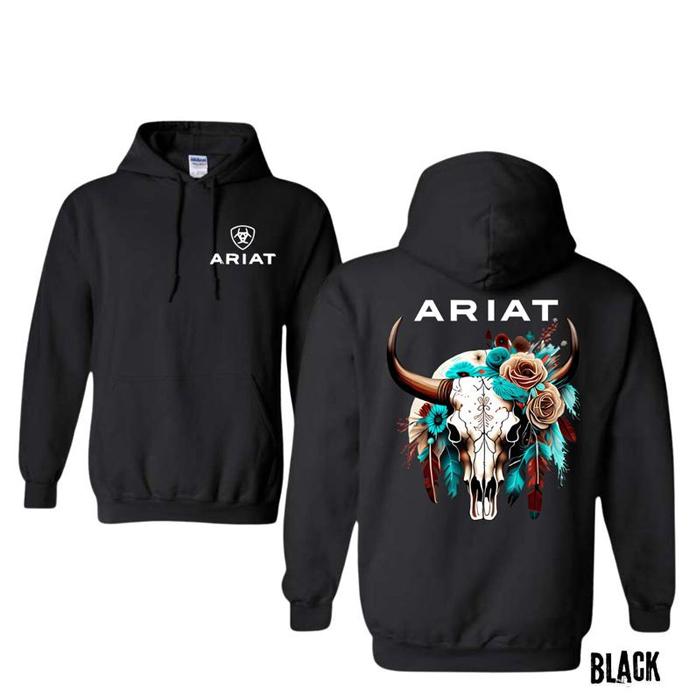 Ariat Shirt, Warrior Skull Flowers Hoodie, Cowboy Western Sweatshirt, Ariat Merch, Local Ariat Gear, Unisex Shirt For Men, For Women