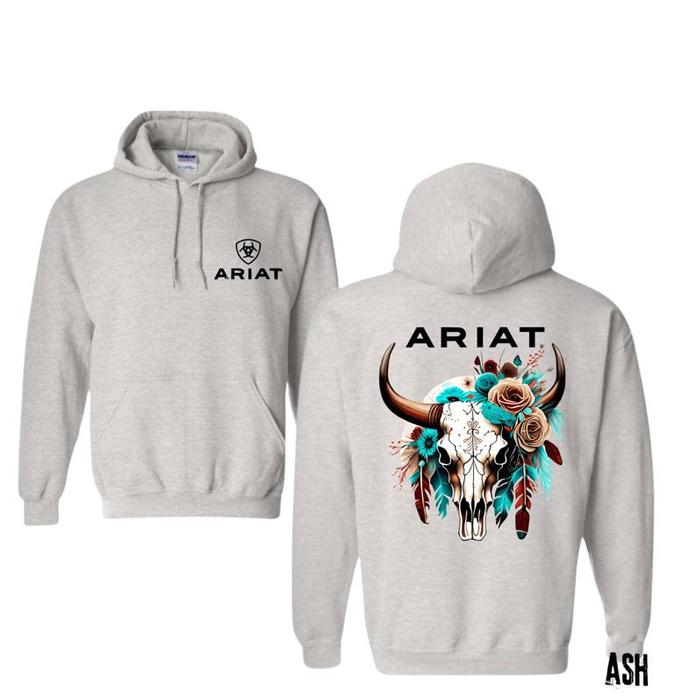 Ariat Shirt, Warrior Skull Flowers Hoodie, Cowboy Western Sweatshirt, Ariat Merch, Local Ariat Gear, Unisex Shirt For Men, For Women