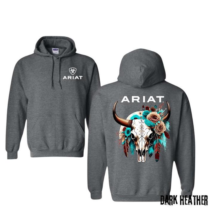 Ariat Shirt, Warrior Skull Flowers Hoodie, Cowboy Western Sweatshirt, Ariat Merch, Local Ariat Gear, Unisex Shirt For Men, For Women