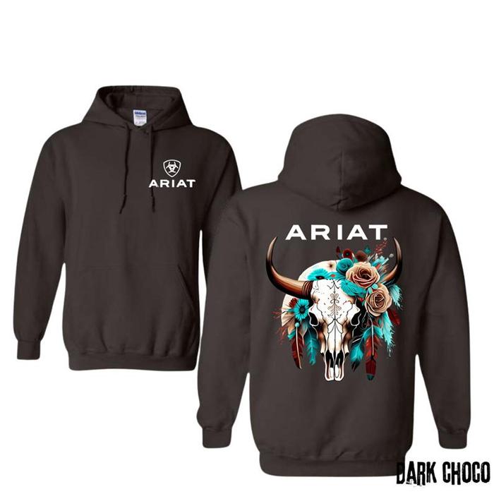 Ariat Shirt, Warrior Skull Flowers Hoodie, Cowboy Western Sweatshirt, Ariat Merch, Local Ariat Gear, Unisex Shirt For Men, For Women