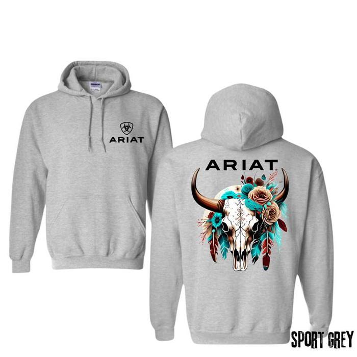 Ariat Shirt, Warrior Skull Flowers Hoodie, Cowboy Western Sweatshirt, Ariat Merch, Local Ariat Gear, Unisex Shirt For Men, For Women