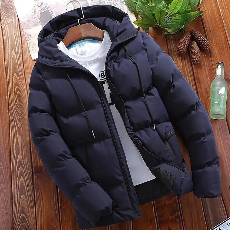 Men's Thick Puffer Hooded Jacket  Casual Warm Parkas Business Outfear Winter FashionTrendy Versatile 2024