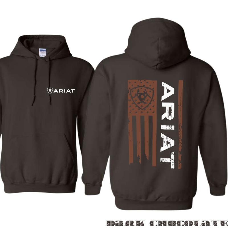 Classic Ariat Hoodie - Striking Design with American Spirit, Perfect for Fashion-Forward Individuals and Country Living Fans, Boyfriend Gift ,Suitable for Men and Women