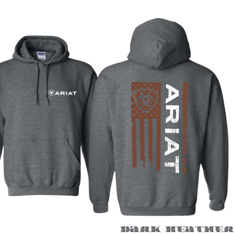 Classic Ariat Hoodie - Striking Design with American Spirit, Perfect for Fashion-Forward Individuals and Country Living Fans, Boyfriend Gift ,Suitable for Men and Women